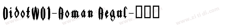 DidotW01-Roman Regul字体转换